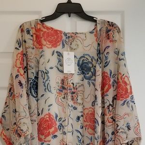 Flowered cardigan